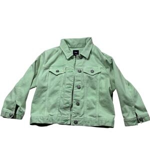 Gap 1969‎ Womens Mint Green Denim Trucker Jacket Pastel Size Med #906